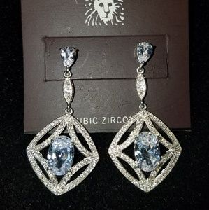 Silver and Crystal Chandler earrings